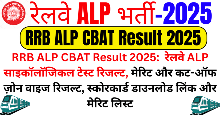 RRB ALP CBAT Result 2025